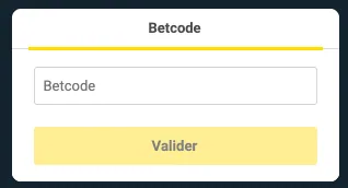 Coupon de pari Sunubet avec option de code de pari